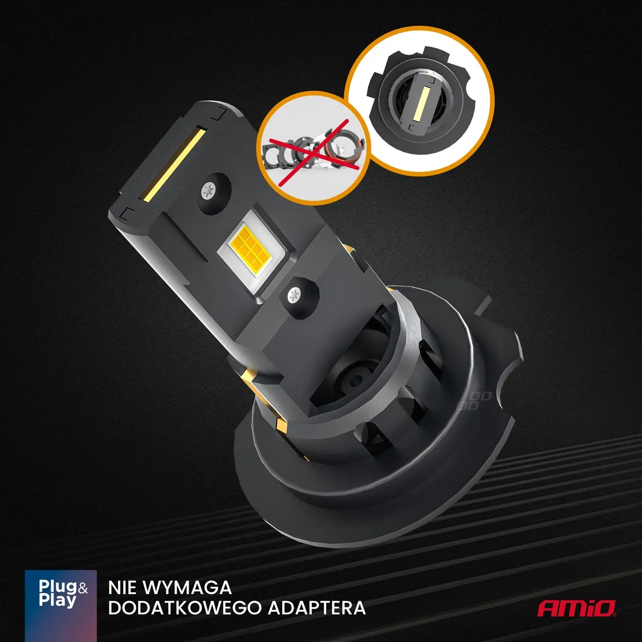 LED Headlights X4-series AVIATOR H7/H18 6500K max 44W