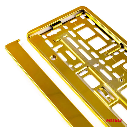 License Plate Frame - GOLD metalic