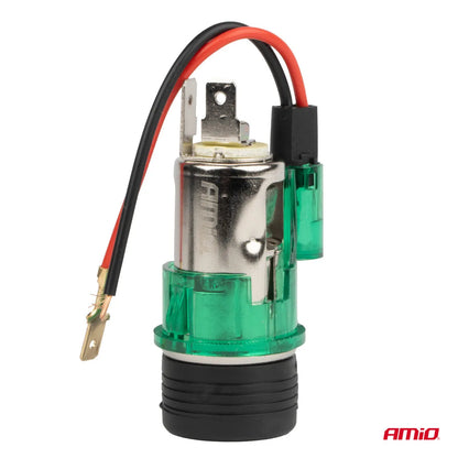 Lighter socket set with green light 12V CLI-03
