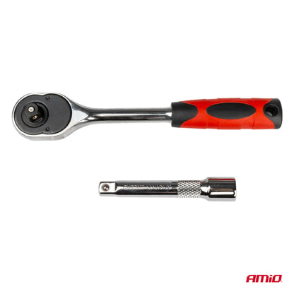 Metric Ratchet Wrench Socket Repair Tool Set 11pcs (1/2 10-24mm)