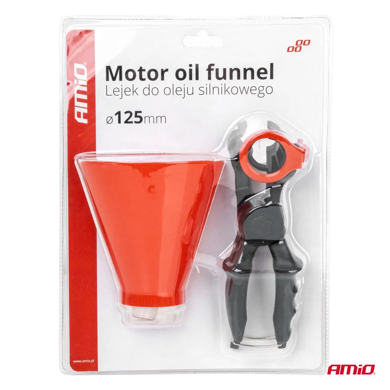 Motor oil funnel with holder 125mm