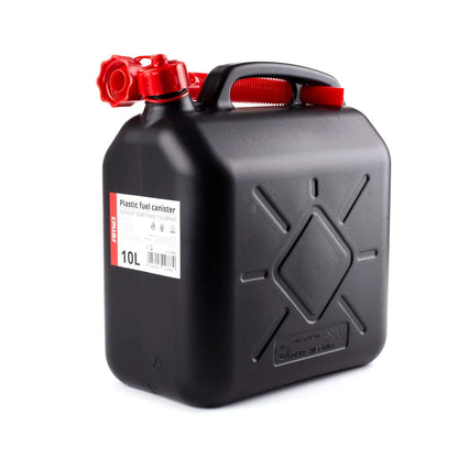 Plastic fuel can 10L black