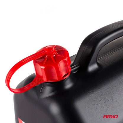 Plastic fuel can 10L black