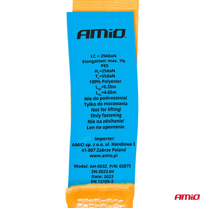 Ratchet tie down 500kg 25mm 5m BELT-07