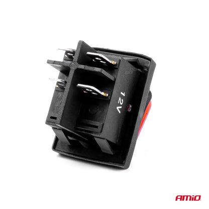 Rectangle switch with red light