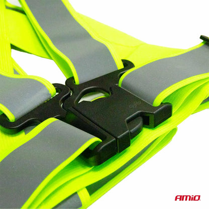 Reflective safety belt vest green color EN20471
