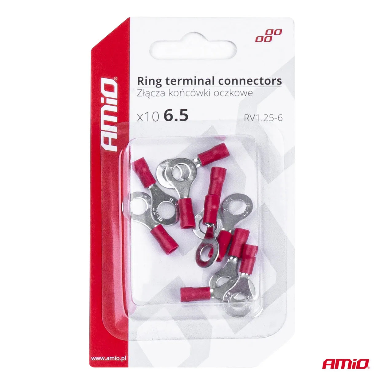 Ring terminal connectors RV 1.25-6 10 pcs