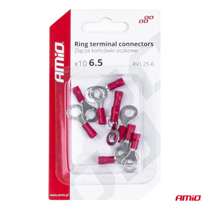 Ring terminal connectors RV 1.25-6 10 pcs