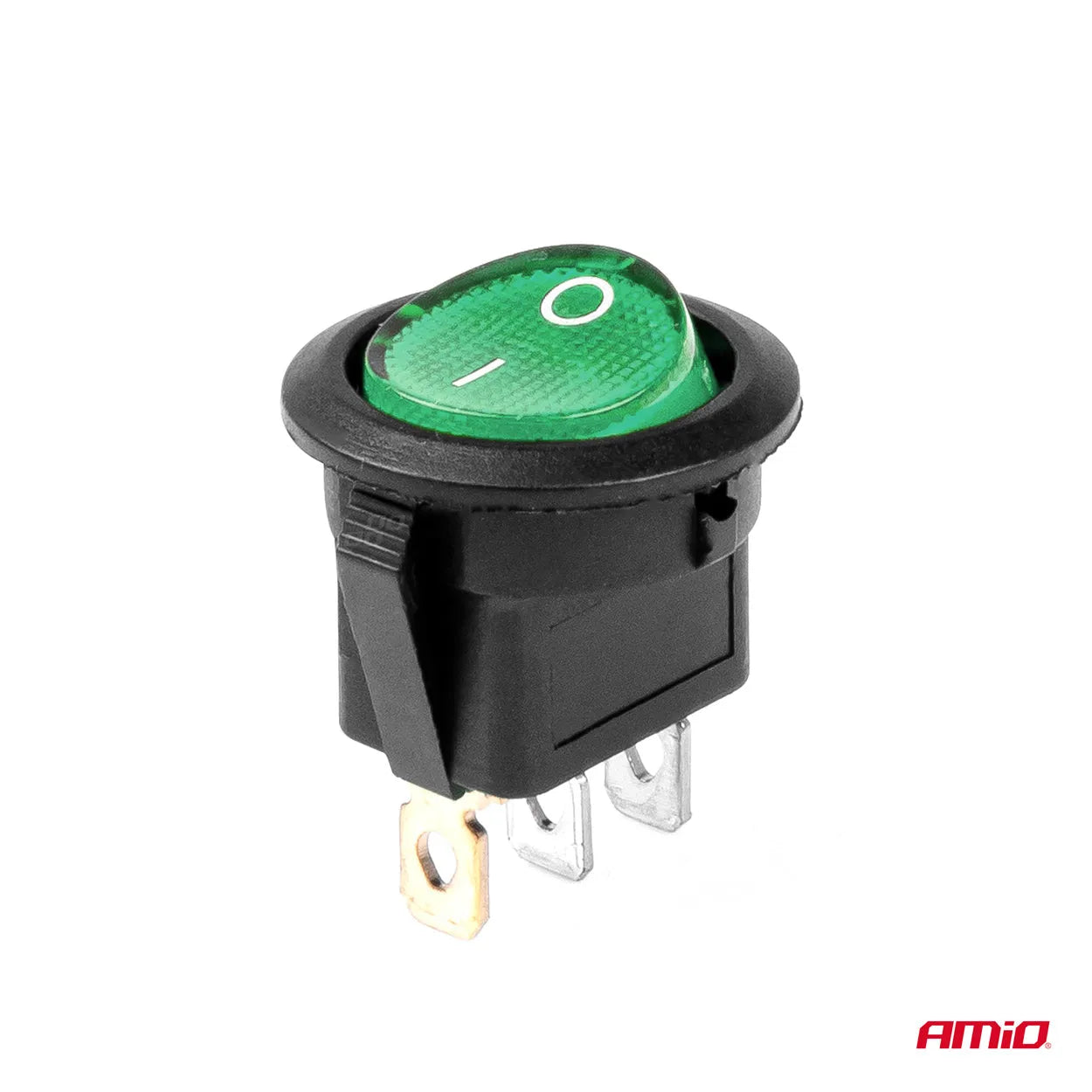 Round switch with Green Light 12/24V 20A ON/OFF