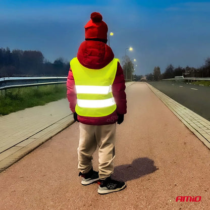 Safety vest for kids yellow with certificate