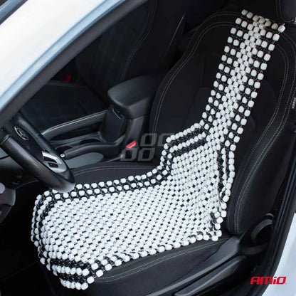 Seat mat long black with beige finish