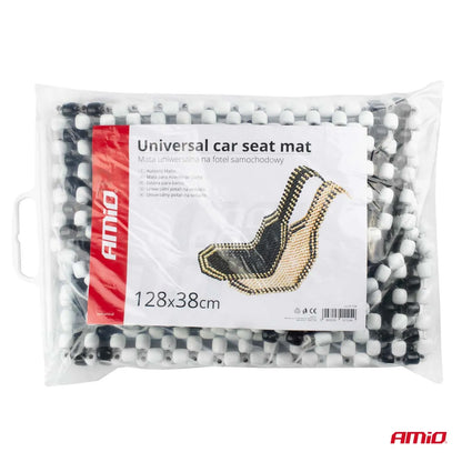 Seat mat long black with beige finish
