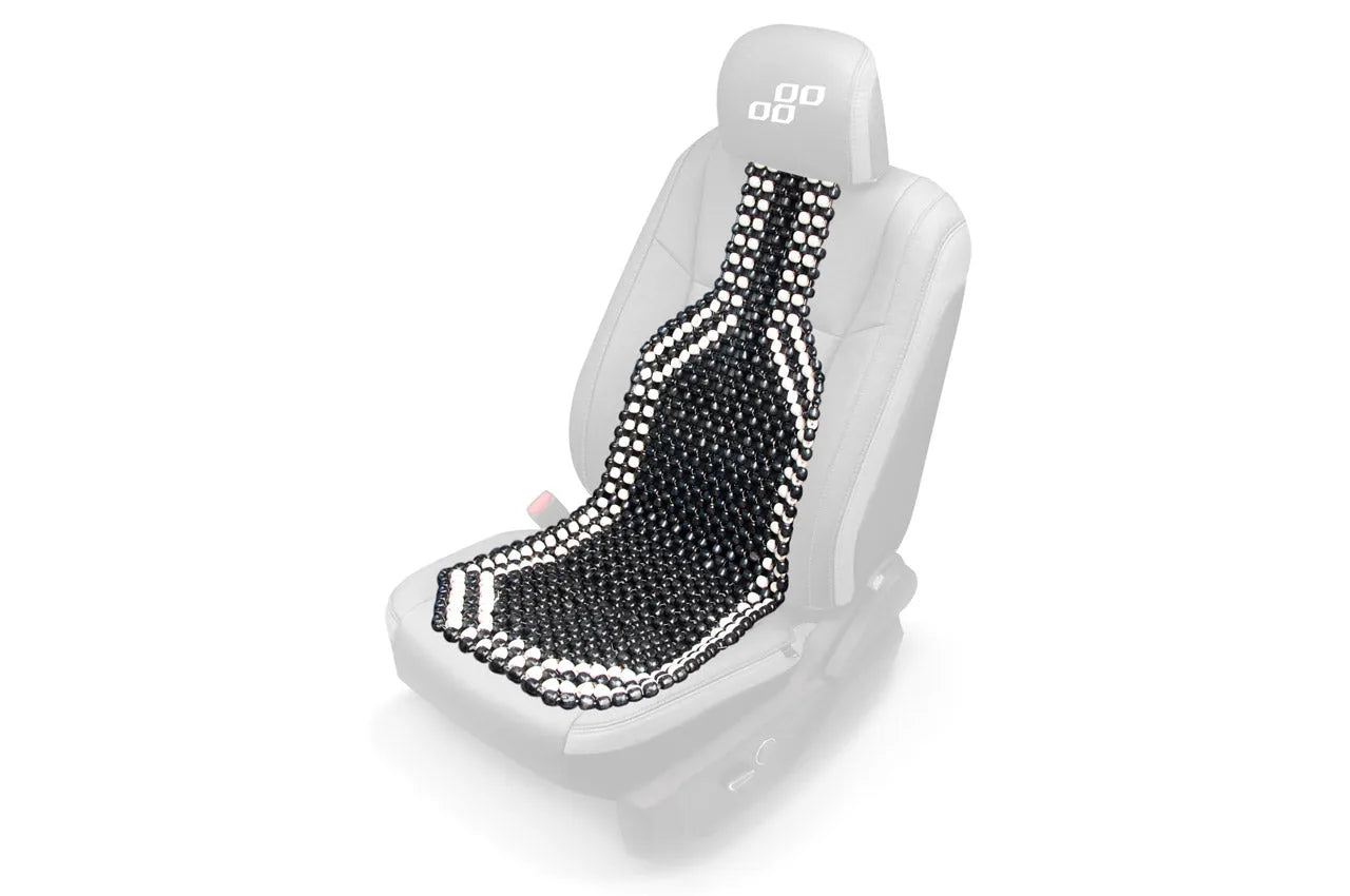 Seat mat long black with beige finish