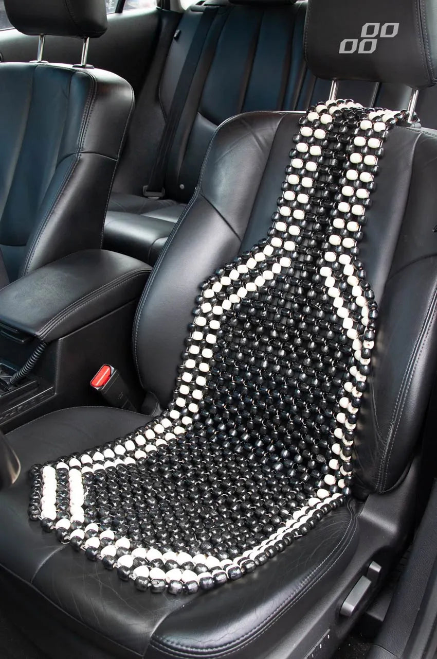 Seat mat long black with beige finish