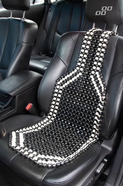 Seat mat long black with beige finish