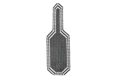 Seat mat long black with beige finish