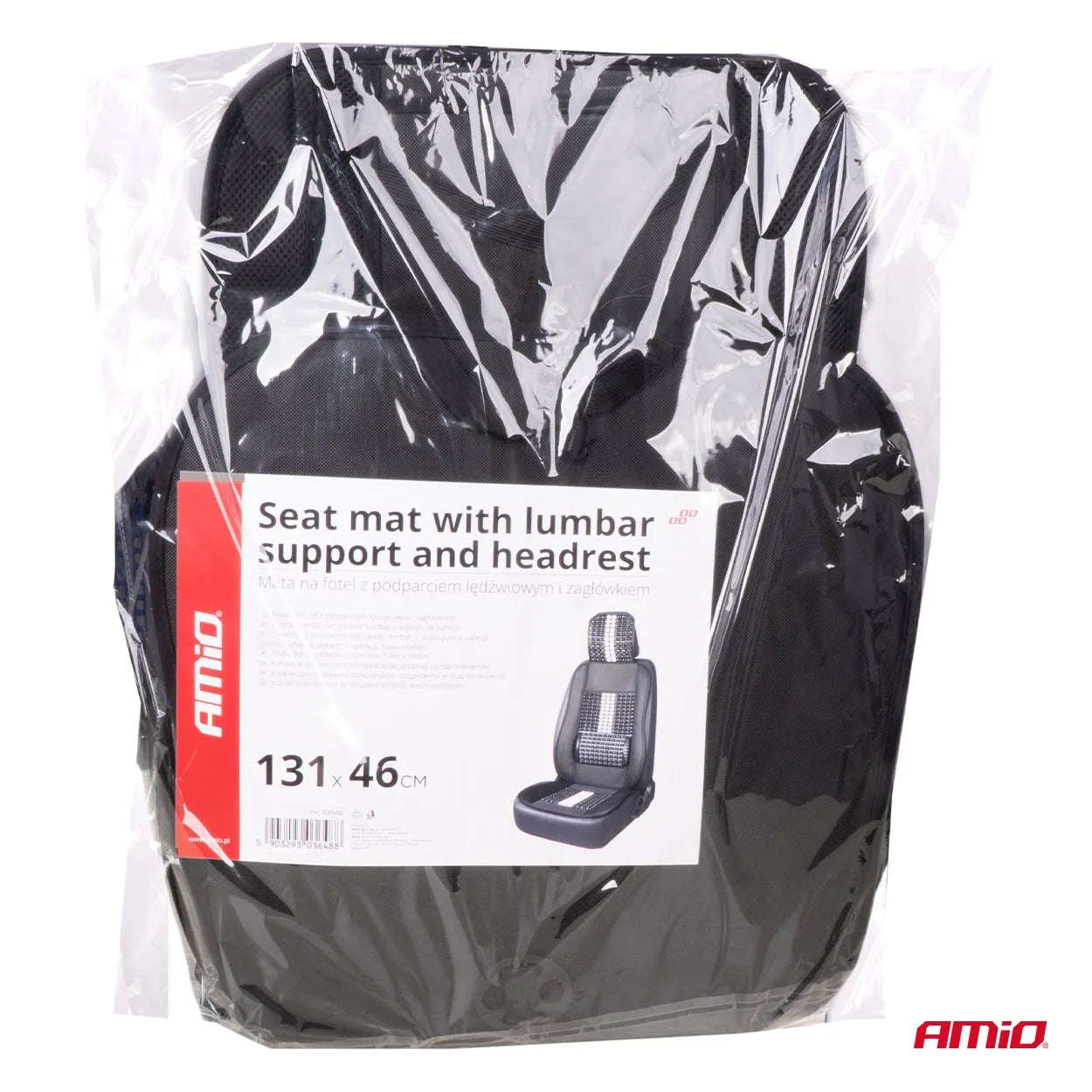 Seat mat with lumbar support and headrest