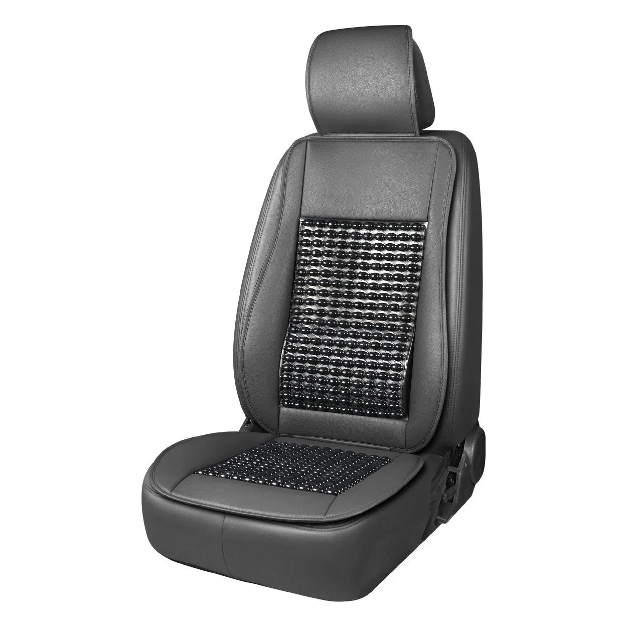 Seat mat with lumbar support and headrest