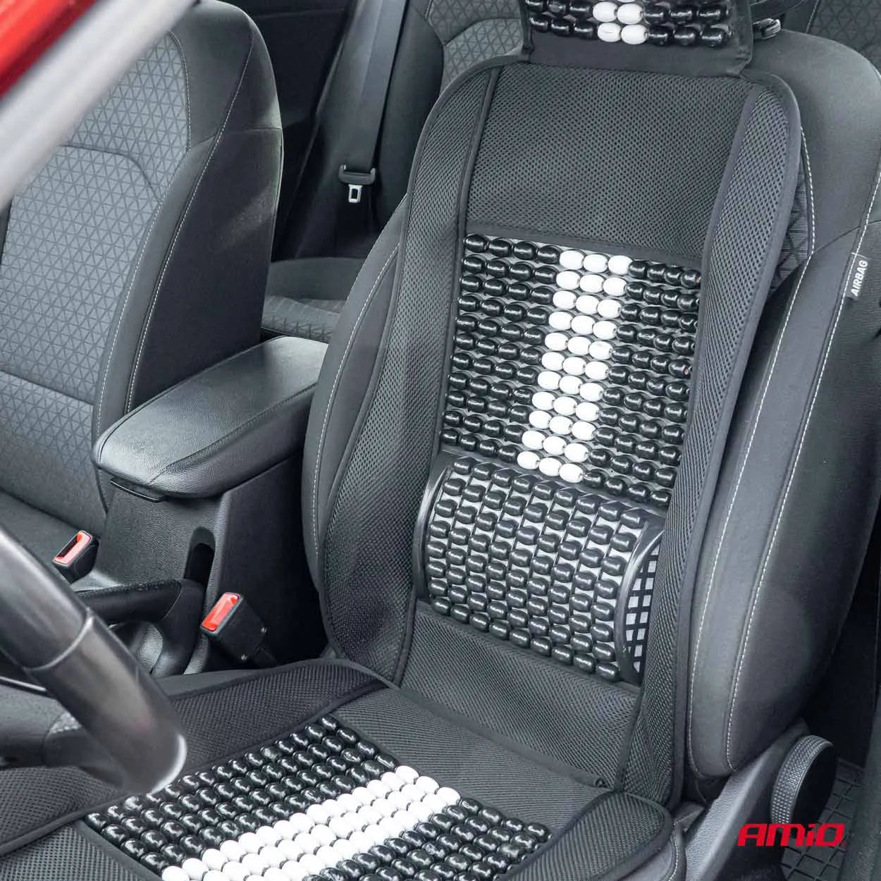 Seat mat with lumbar support and headrest