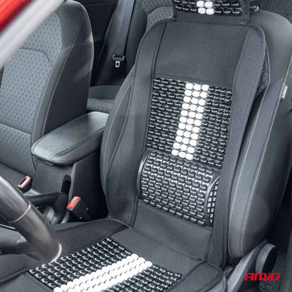 Seat mat with lumbar support and headrest