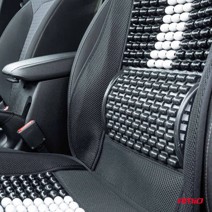 Seat mat with lumbar support and headrest
