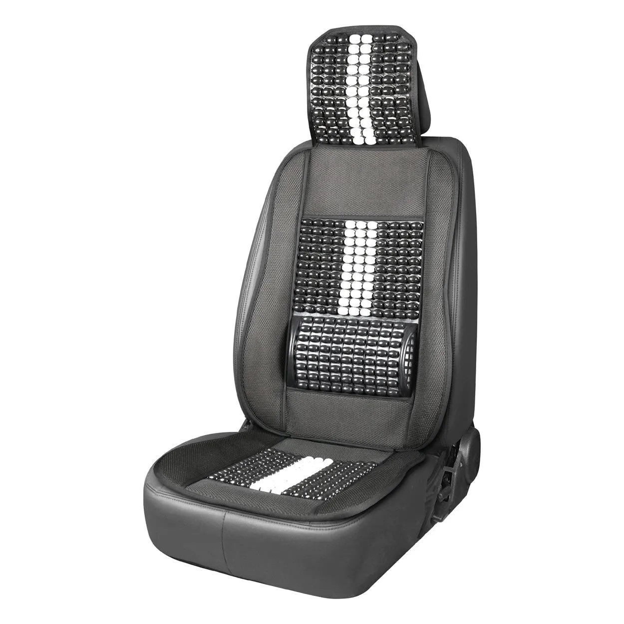 Seat mat with lumbar support and headrest