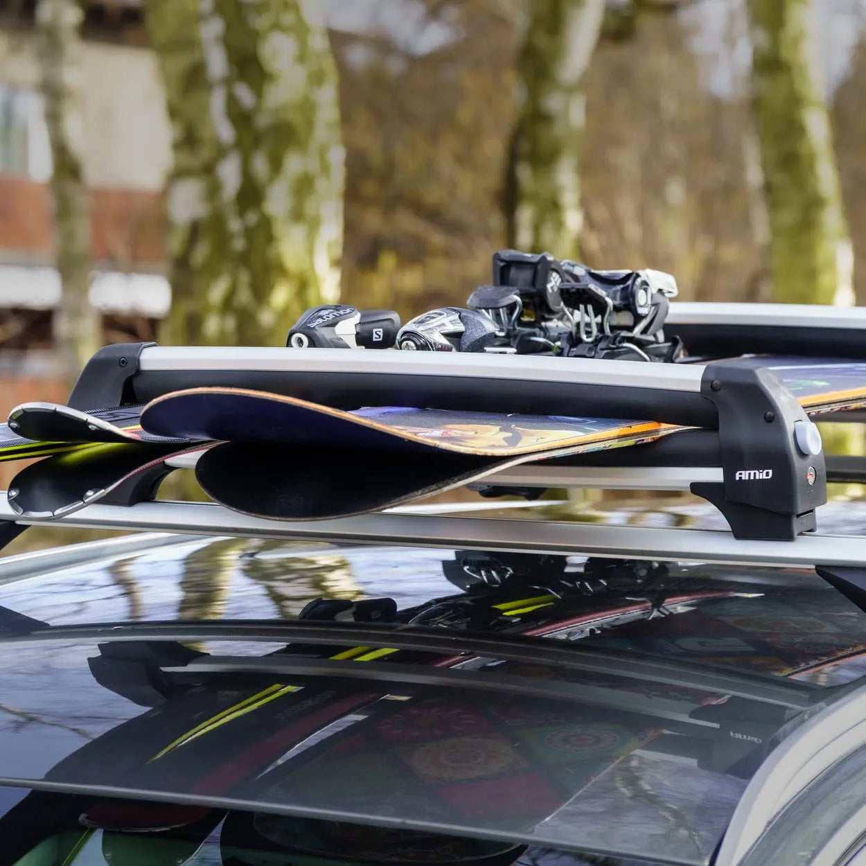 Ski snowboard roof rack short 570mm SSR-01S