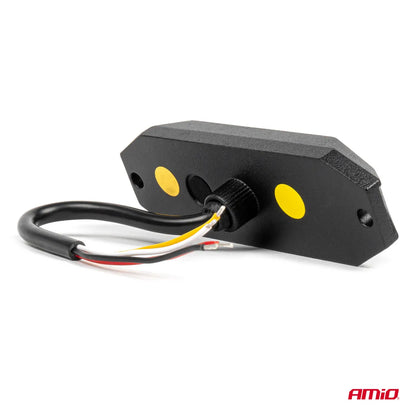 Slim Amber Grill Mount Flash Light 4x3W LED R65 R10 12/24V IP6K9K