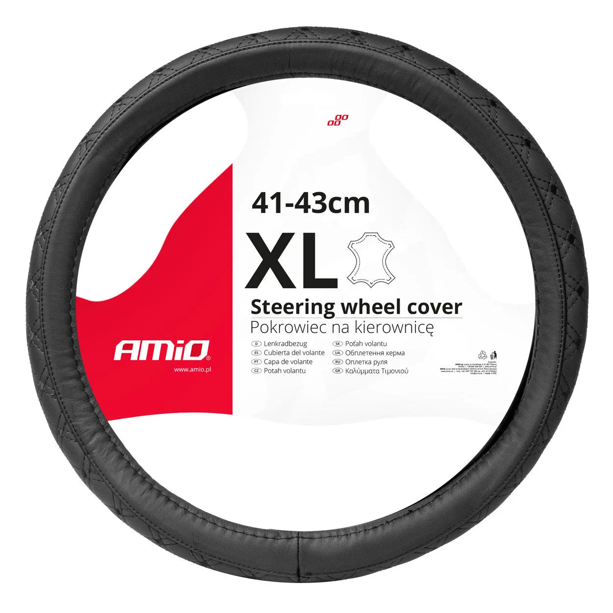 Steering wheel cover Leather Series SWC-51-XL (41-43cm)