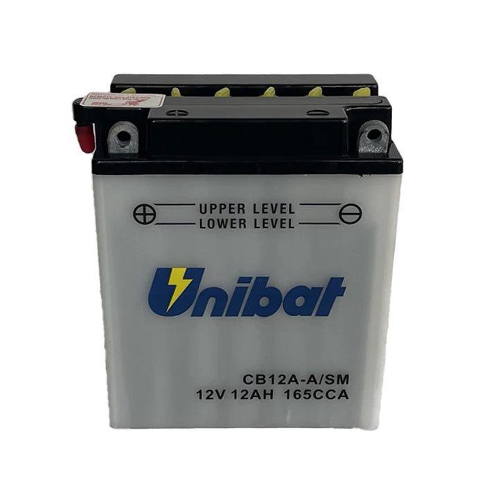      Volts
        12 Capacity Ah
        12 CCA A/EN
        165 Lunghezza (mm)
        134 Profondità (mm)
        80 Altezza (mm)
        160 Peso (kg)
        3.9 Volume di acido (Lt)
        0.7 Polarità
        Due poli positivo a Sx e negativo a Dx Sfiato
        SX Terminale
        1 Layout
        0 

U.M. N. 