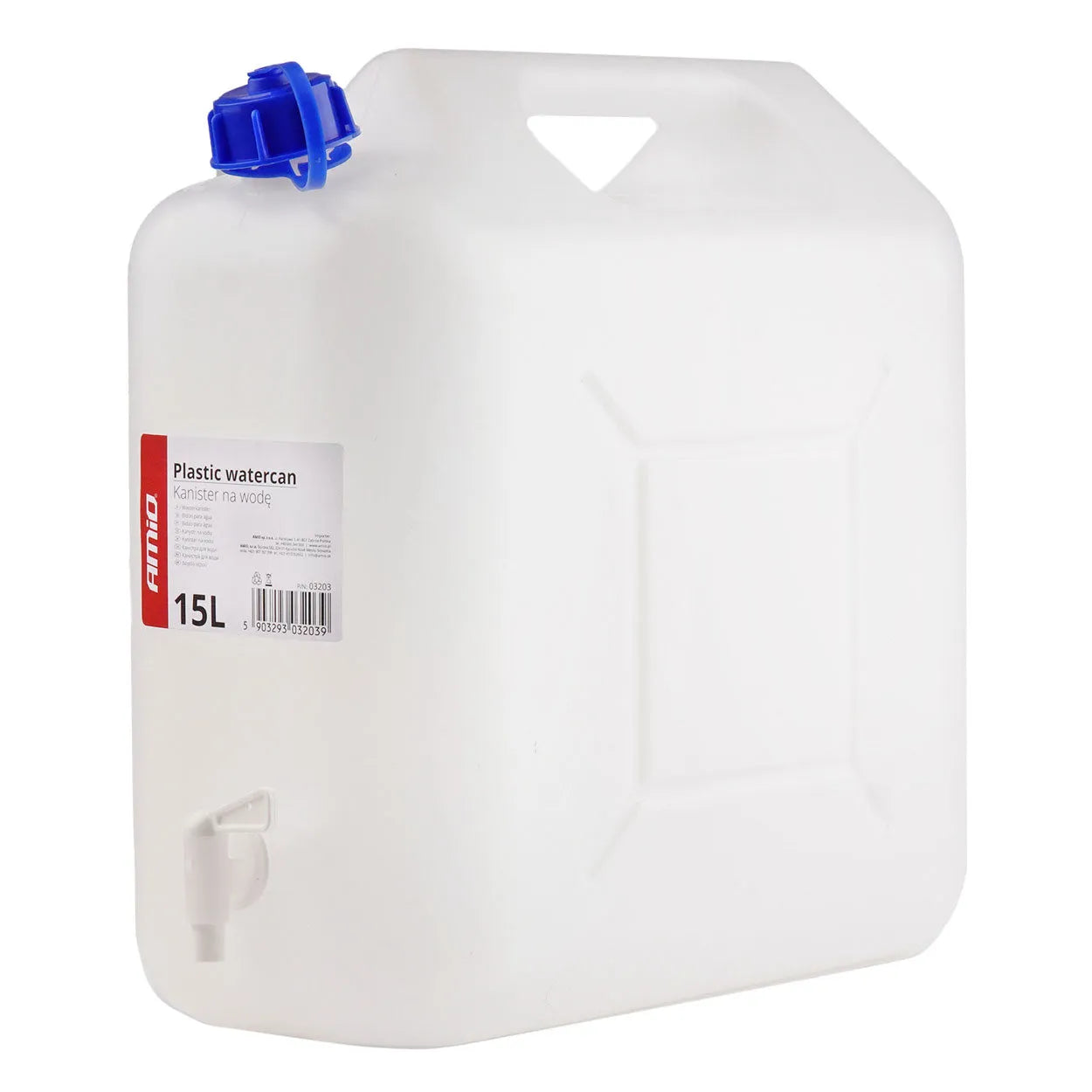 Watercan with tap 15L plastic