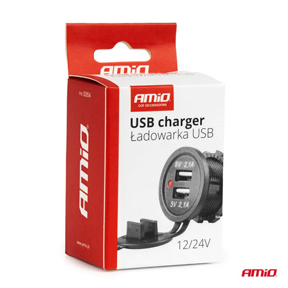 Waterproof phone charger 2xUSB 12/24V MOD-04