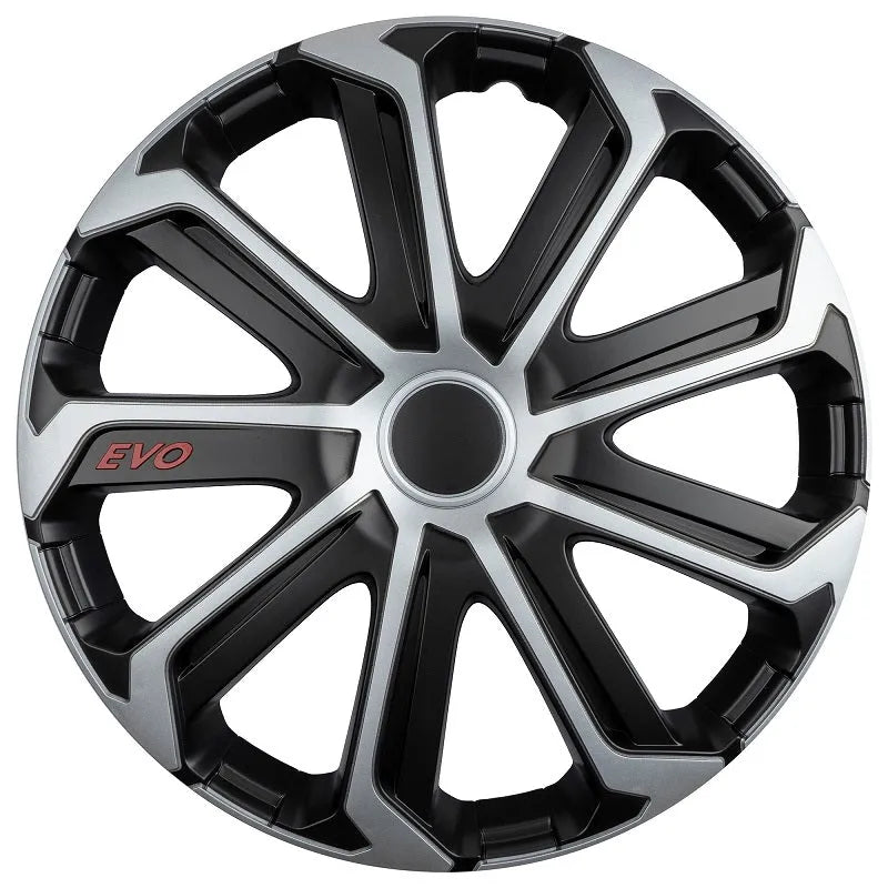 Wheel Cover EVO black & silver 15", Wheels Set (4 pcs)