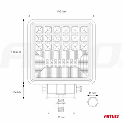 Working lamp AWL12 42 LED COMBO (2 modes) 9-36V