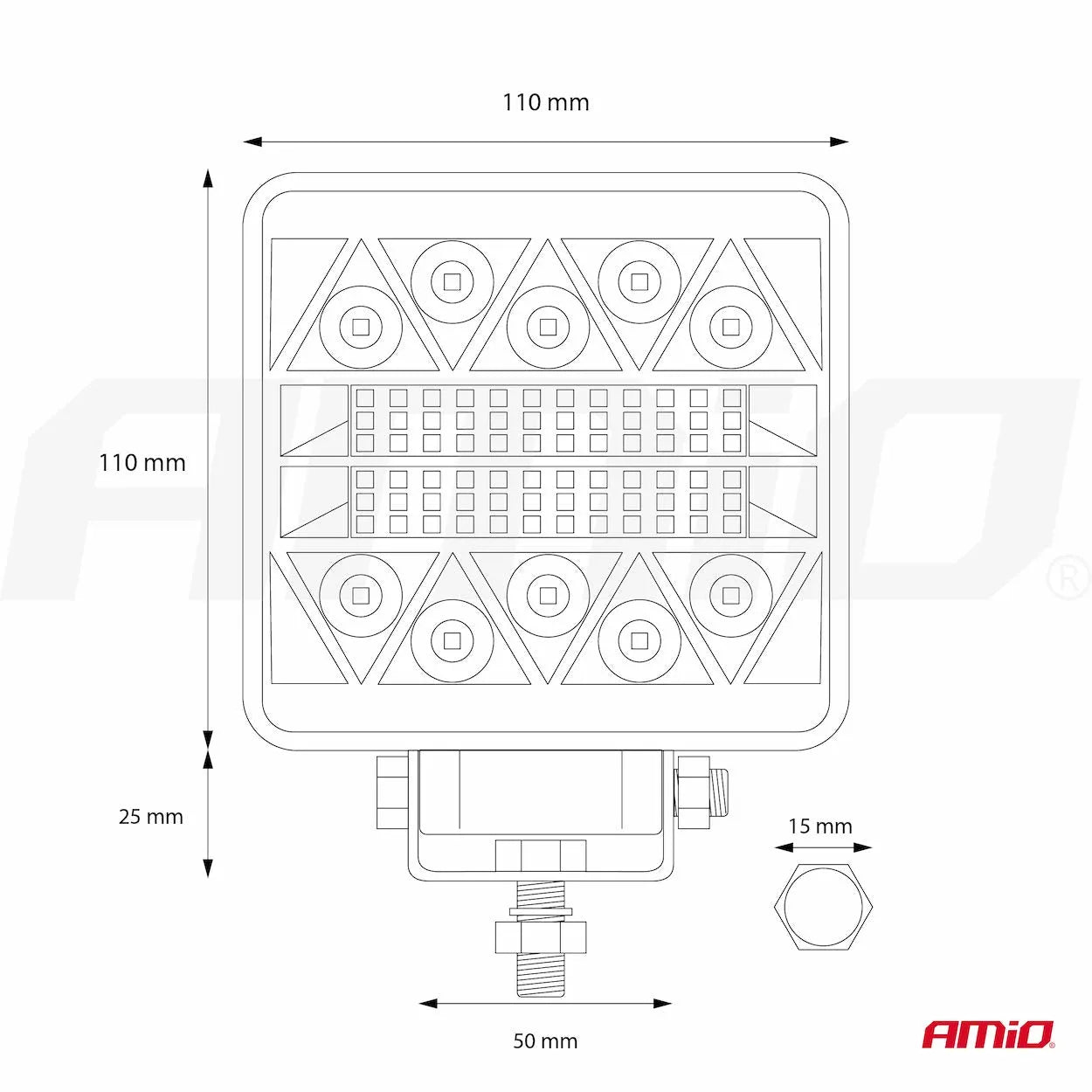 Working lamp AWL15 26LED COMBO 9-36V