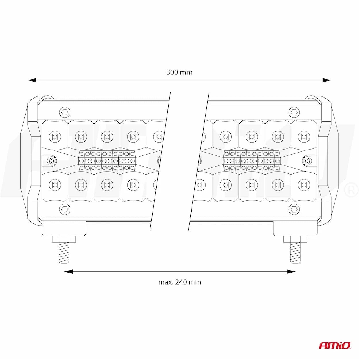 Working LED light bar AWL21 80LED COMBO 9-36V